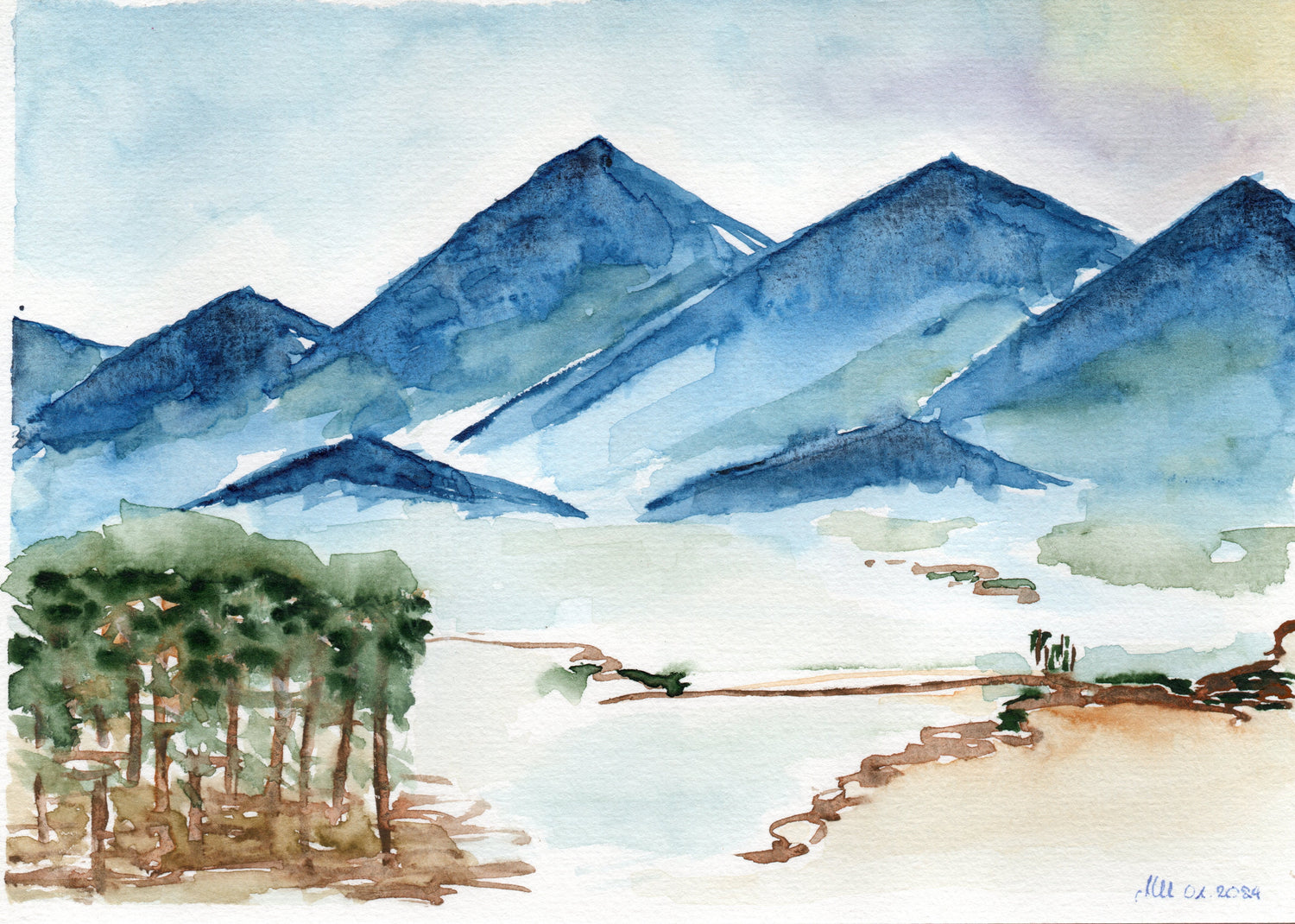 Aquarell und Acryl Originale auf Papier