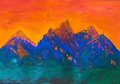 Mountains- Acrylic on paper